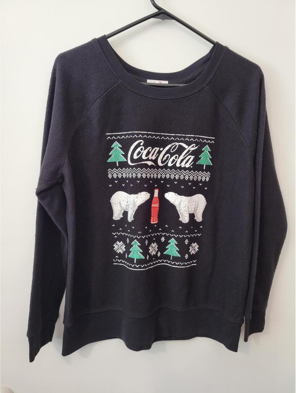 Coca-Cola Holiday Graphic Sweatshirt Black XL